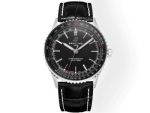 BREITLING Navitimer Clone Automatic 41MM Black Dial Leather Strap Super Clone Watch
